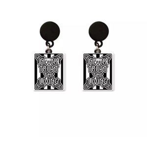 BEETLEJUICE Never Trust the Living Earrings NEW